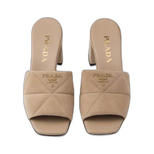 Stitched suede sandals