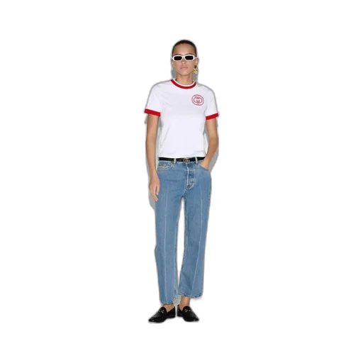 Cotton jersey T-shirt with embroidery