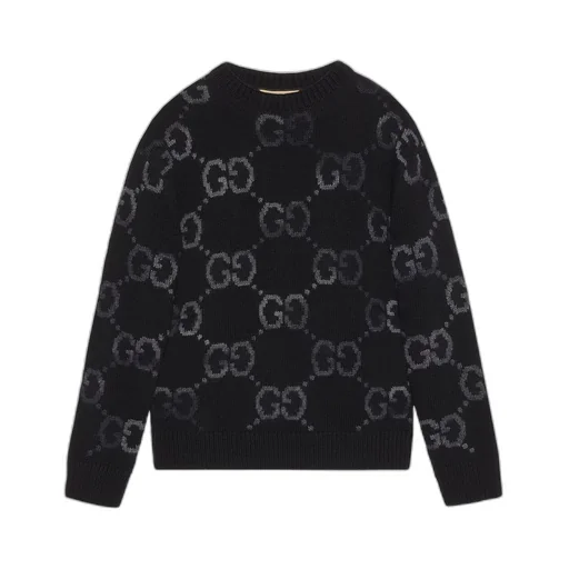 Wool jumper with GG intarsia