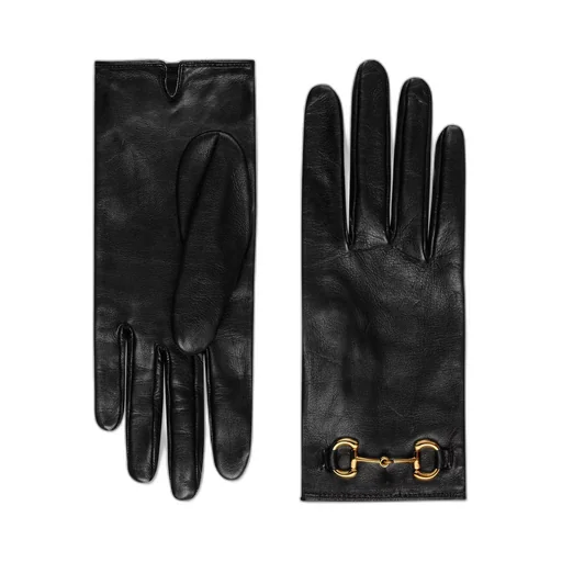 Leather gloves with Horsebit