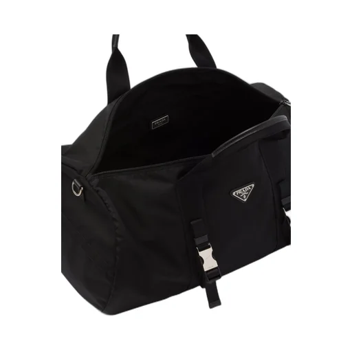 Re-Nylon and Saffiano leather duffle bag