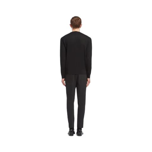 Superfine wool crew-neck sweater