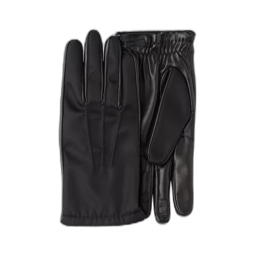 Fabric and leather gloves