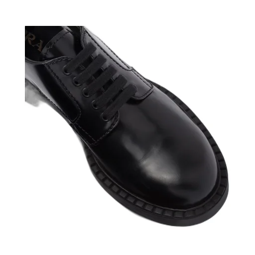 Brushed leather Derby shoes