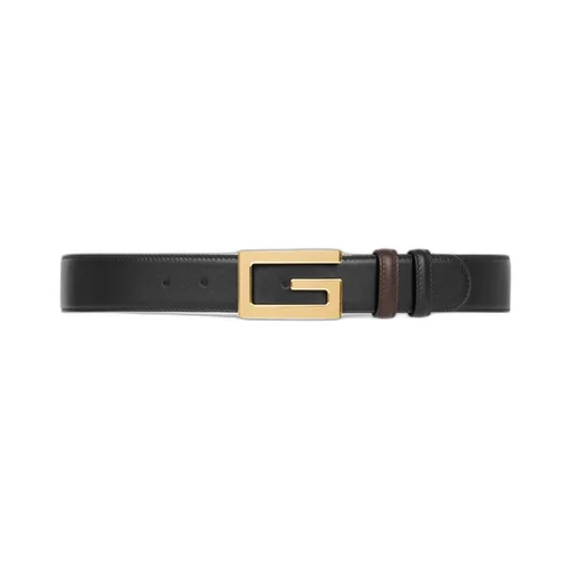 Reversible belt with Square G buckle