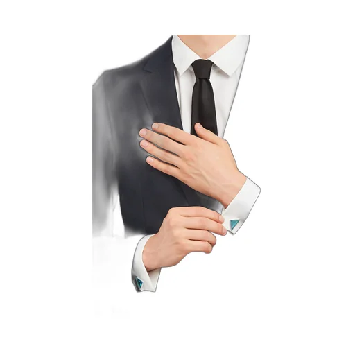 Silver cufflinks with hard stone