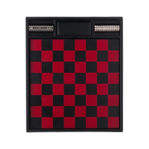 Saffiano leather checkers set