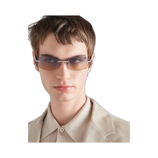 Sunglasses with iconic metal plaque
