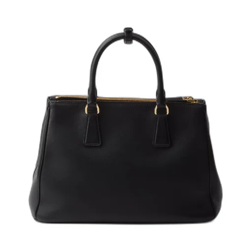 Large Prada Galleria leather bag with floral appliqués