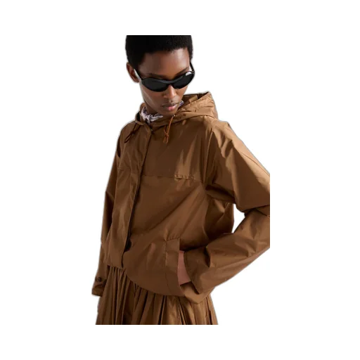 Light technical fabric blouson jacket