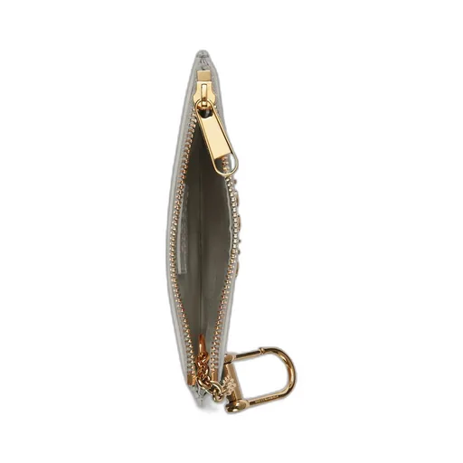 Zip key case with Gucci script