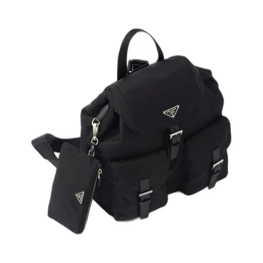 Re-Nylon medium backpack with pouch