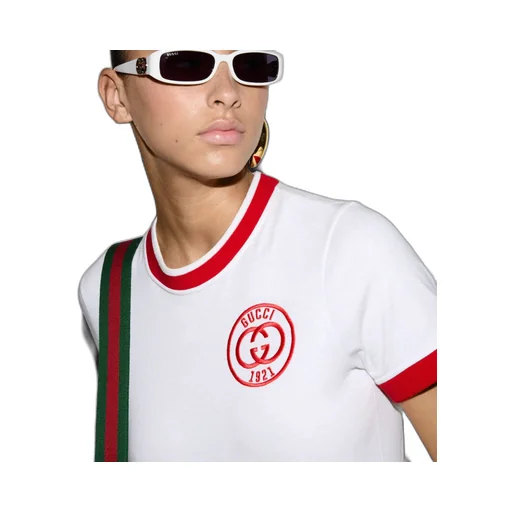 Cotton jersey T-shirt with embroidery