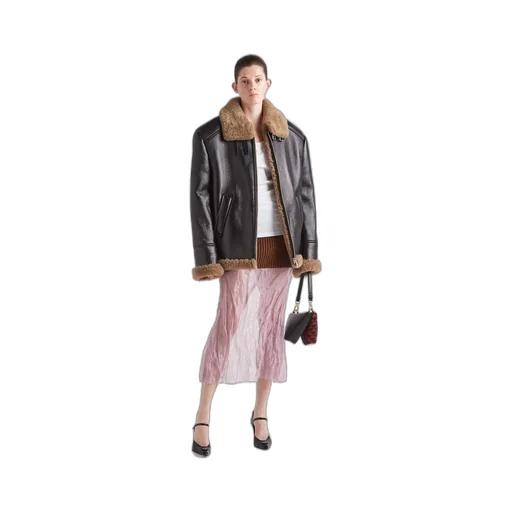 Oversized shearling jacket