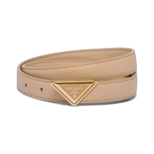 Saffiano leather belt