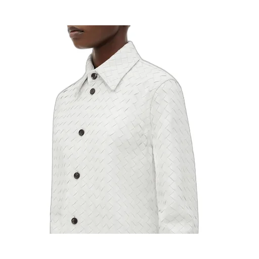 Intrecciato Leather Shirt