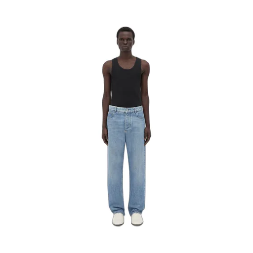 Vintage Indigo Washed Wide Leg Denim