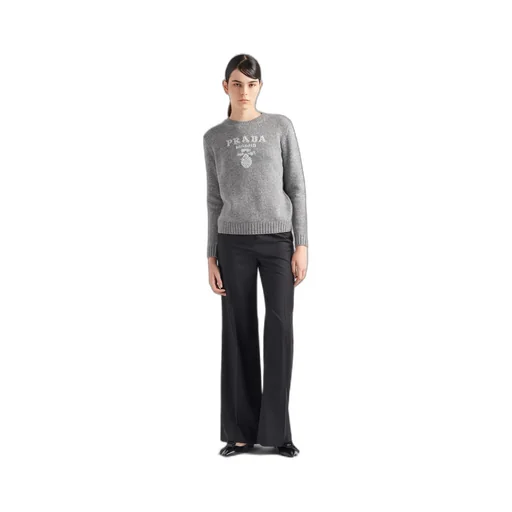Wool, cashmere and lamé crew-neck sweater