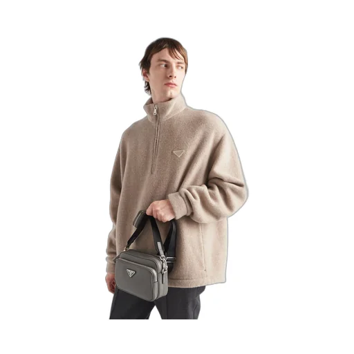 Cashmere zipper jacket