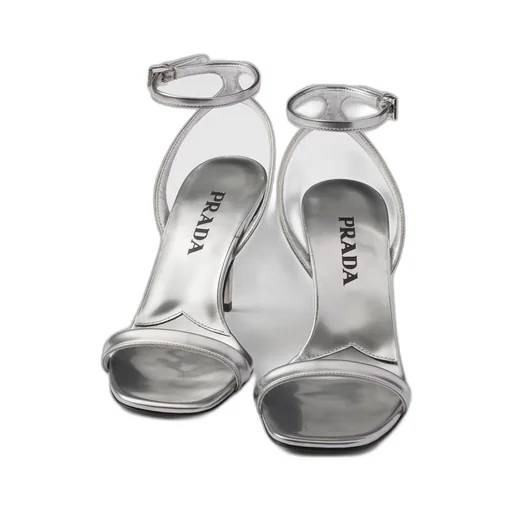 Metallic leather sandals