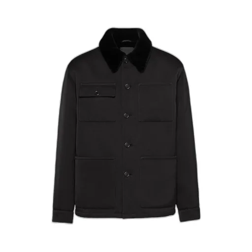 Silk and cotton blouson jacket