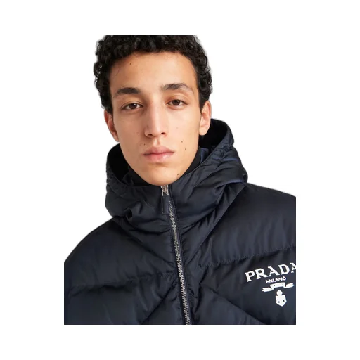 Cropped Re-Nylon down jacket
