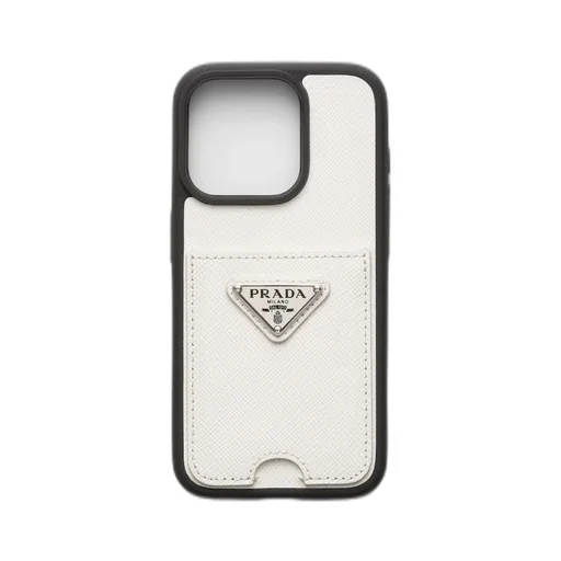Saffiano leather cover for iPhone 15 Pro