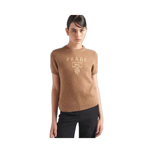 Wool, cashmere and lamé crew-neck sweater