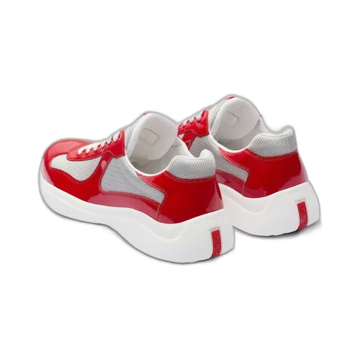 Patent leather and technical fabric Prada America's Cup sneakers