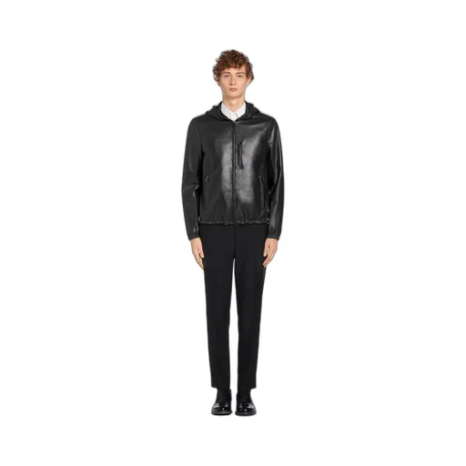 Reversible nappa leather jacket