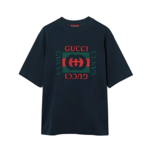 Cotton jersey T-shirt with Gucci print
