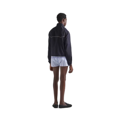 Wool and silk blouson jacket