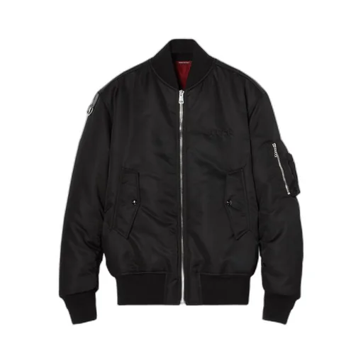 Nylon twill bomber jacket