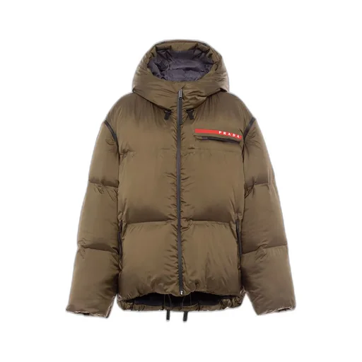 Oversized technical Re-Nylon down jacket