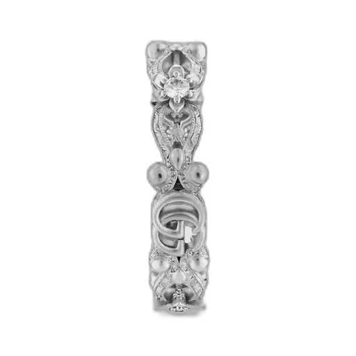 Gucci Flora 18k ring with diamonds