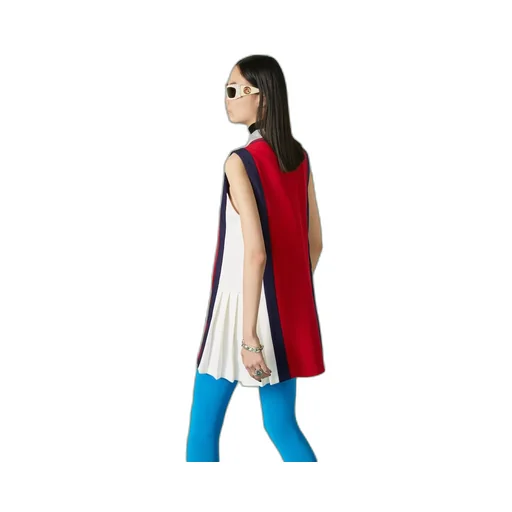 Technical jersey polo dress
