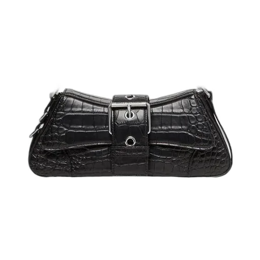 Lindsay Small Crocodile Embossed Shoulder Bag