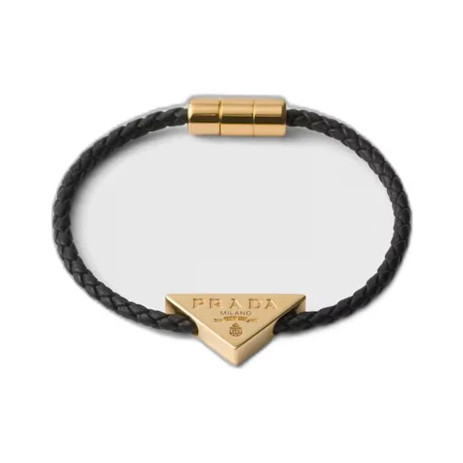 Braided nappa leather bracelet