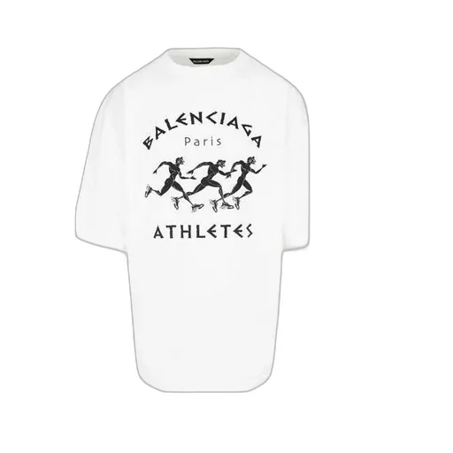 Marathon Running Pattern Printing Logo T-Shirt