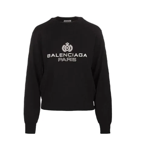 Logo Round-neck Sweatshirt Black