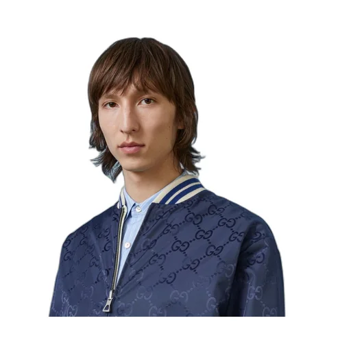 Nylon canvas reversible zip jacket