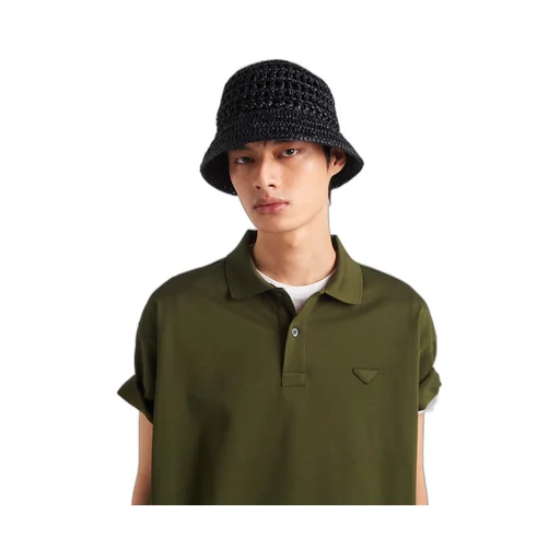 Oversized cotton polo shirt