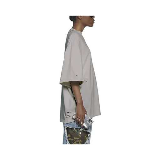 Mosaic Logo BB Alphabet Loose Hole Distress T-Shirt