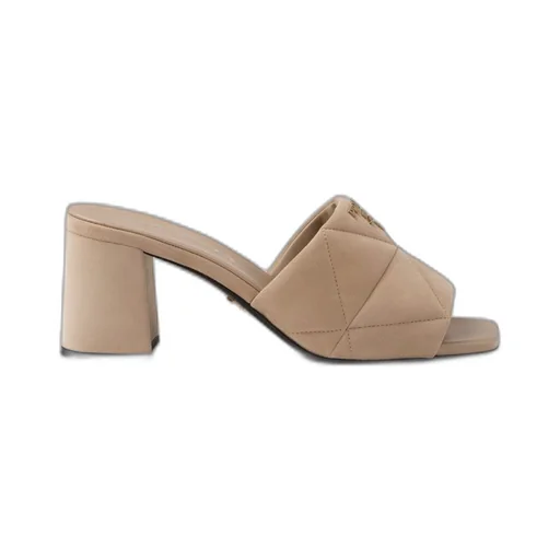 Stitched suede sandals