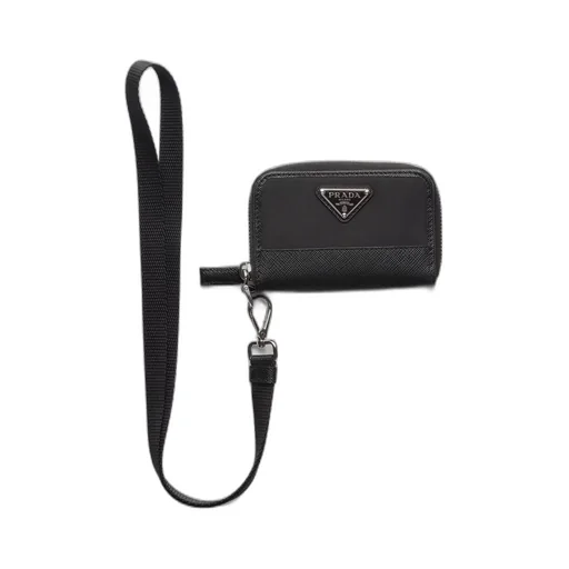 Re-Nylon and Saffiano leather coin purse