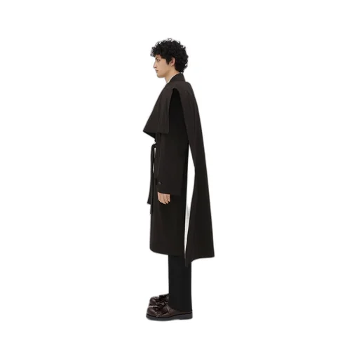 Cotton Silk Cape With Check Lining