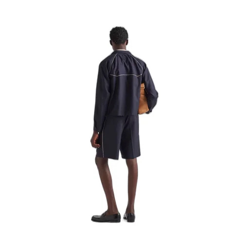 Wool and silk Bermudas