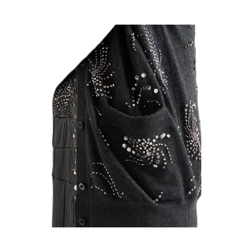 Embroidered cashmere vest