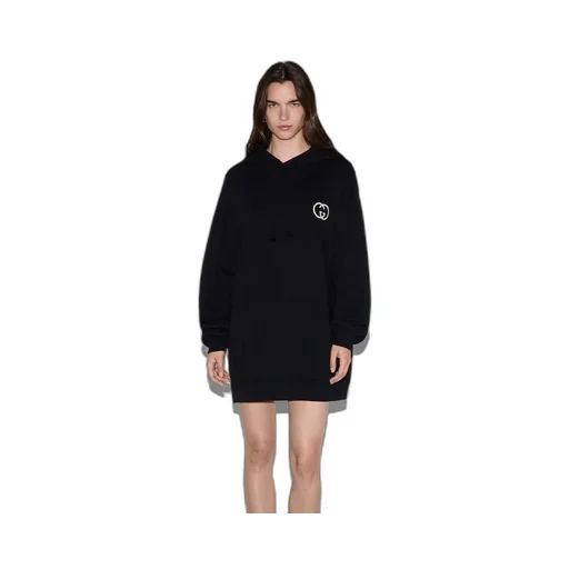 Cotton jersey hooded sweatshirt