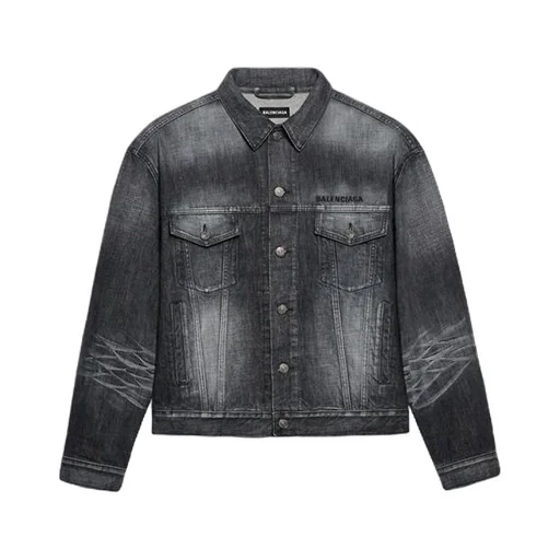Denim Jacket With Back Logo Large Fit